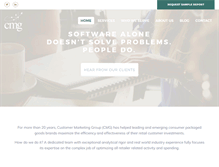 Tablet Screenshot of customermarketinggroup.com